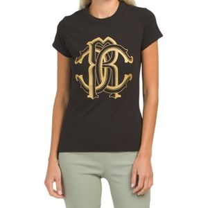 Roberto Cavalli Black Donna Tshirt - Made in Italy